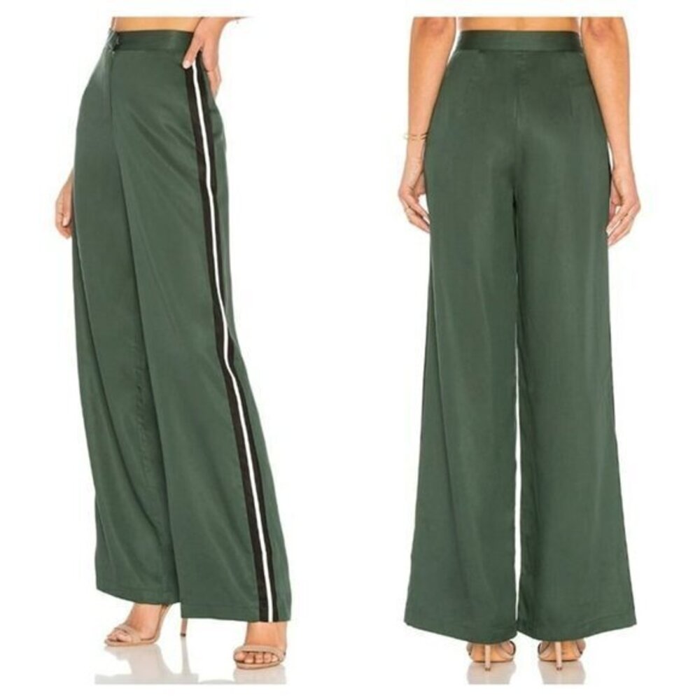 House of Harlow 1960 xREVOLVE Wide Leg Track Pants - Army Combo